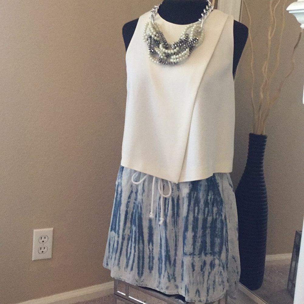 Cloth & Stone Tencel drawstring waist skirt